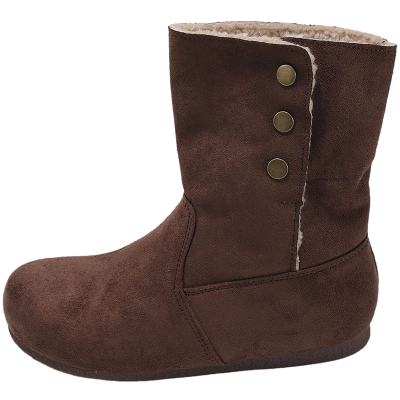 Damen Komfortable Winterboots mit kuscheligem Futter und eleganter Knopfverzierung Heidi Mode - Image 5
