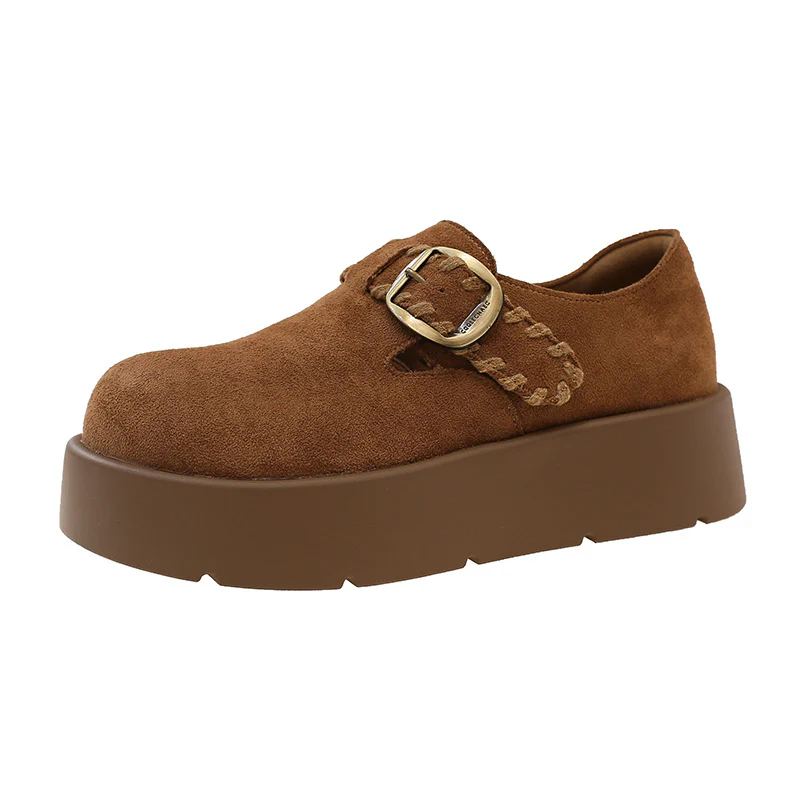 Damen Kuchenschuhe mit modischem Schnallen-Design und komfortabler Plateausohle Heidi Mode - Image 6