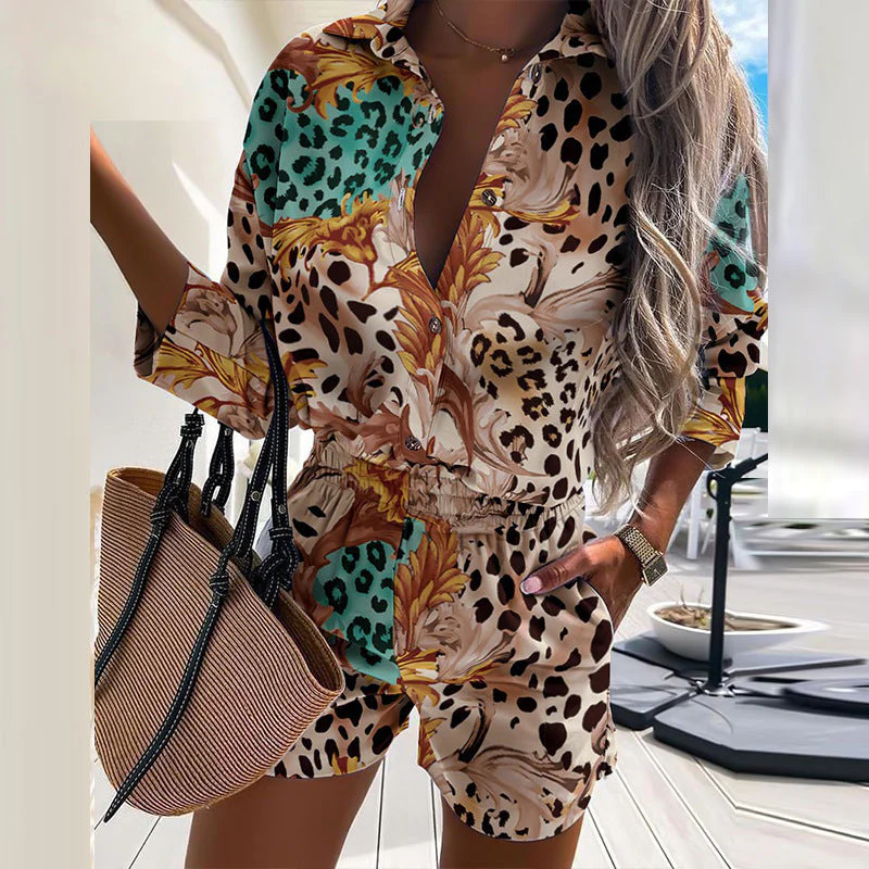 Damen Kurzarm-Jumpsuit mit Schickem Zebra-Design und Elastischem Bund Heidi-Mode - Image 6