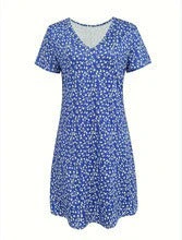Damen Kurzarm Kleid mit Floralem Design und Bequemem Schnitt Heidi-Mode - Image 3