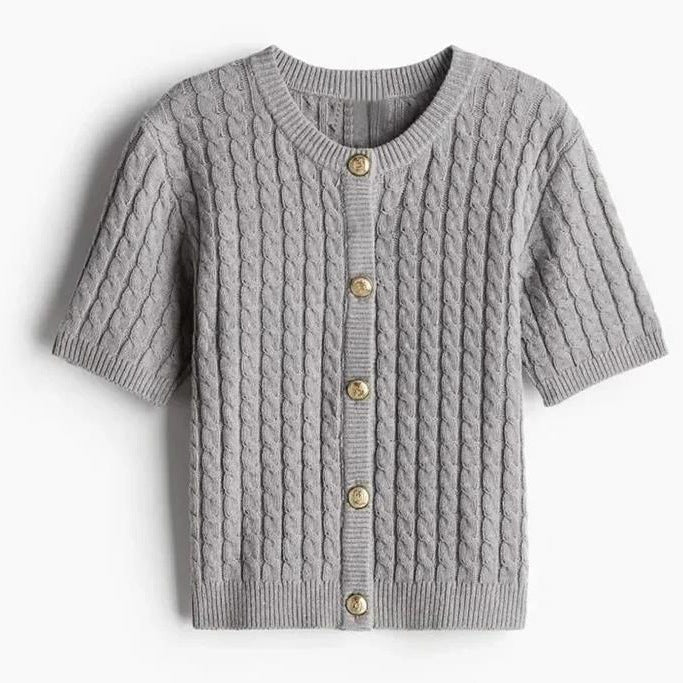 Damen Kurzarmstrickjacke Heidi-Mode