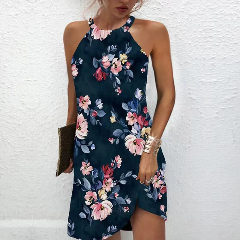 Damen kurzes Sommerkleid mit floralen Mustern Heidi-Mode - Image 3