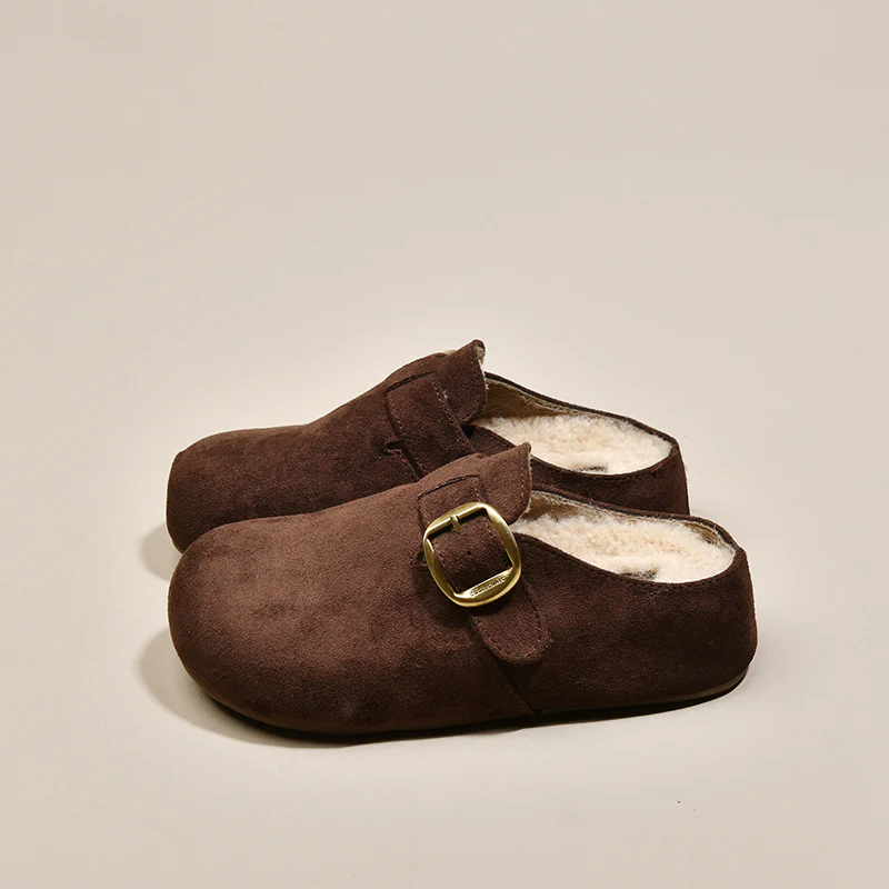 Damen Kuschelige Clogs aus hochwertigem Material mit modischem Schnallenverschluss Heidi Mode - Image 3