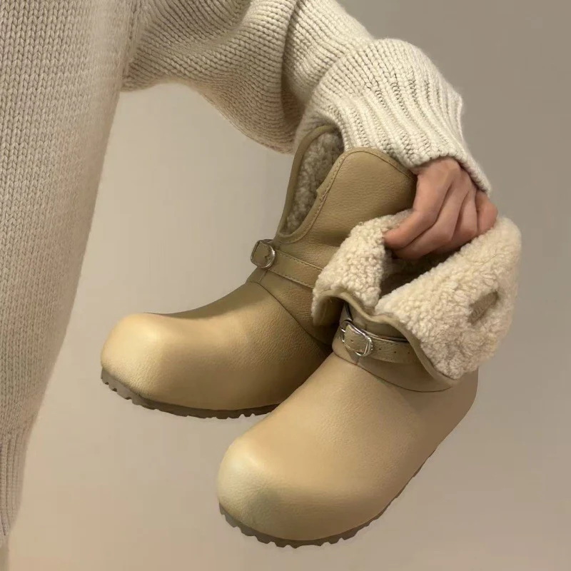 Damen Kuschelige Hausschuh-Stiefel mit flauschigem Innenfutter Heidi Mode - Image 8