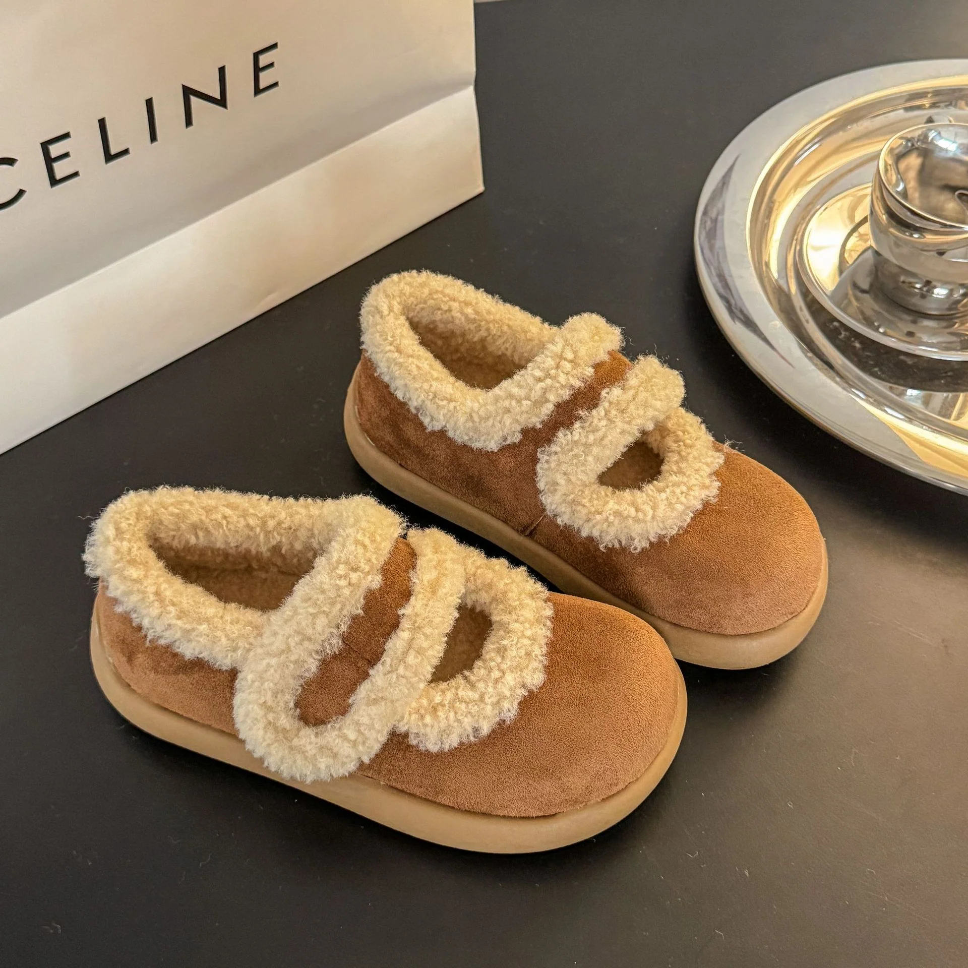 Damen Kuschelige Hausschuhe mit warmem Futter und verstellbarem Riemen Heidi Mode - Image 7