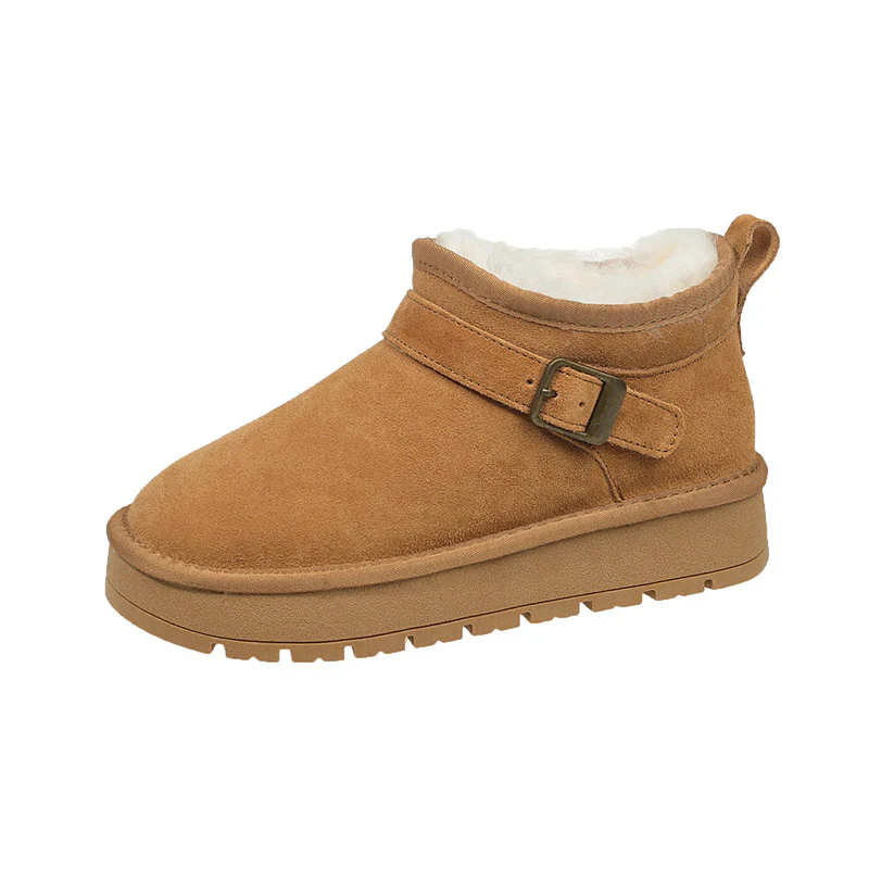 Damen kuschelige Stiefeletten mit weichem Futter und modischer Schnalle Heidi Mode - Image 7
