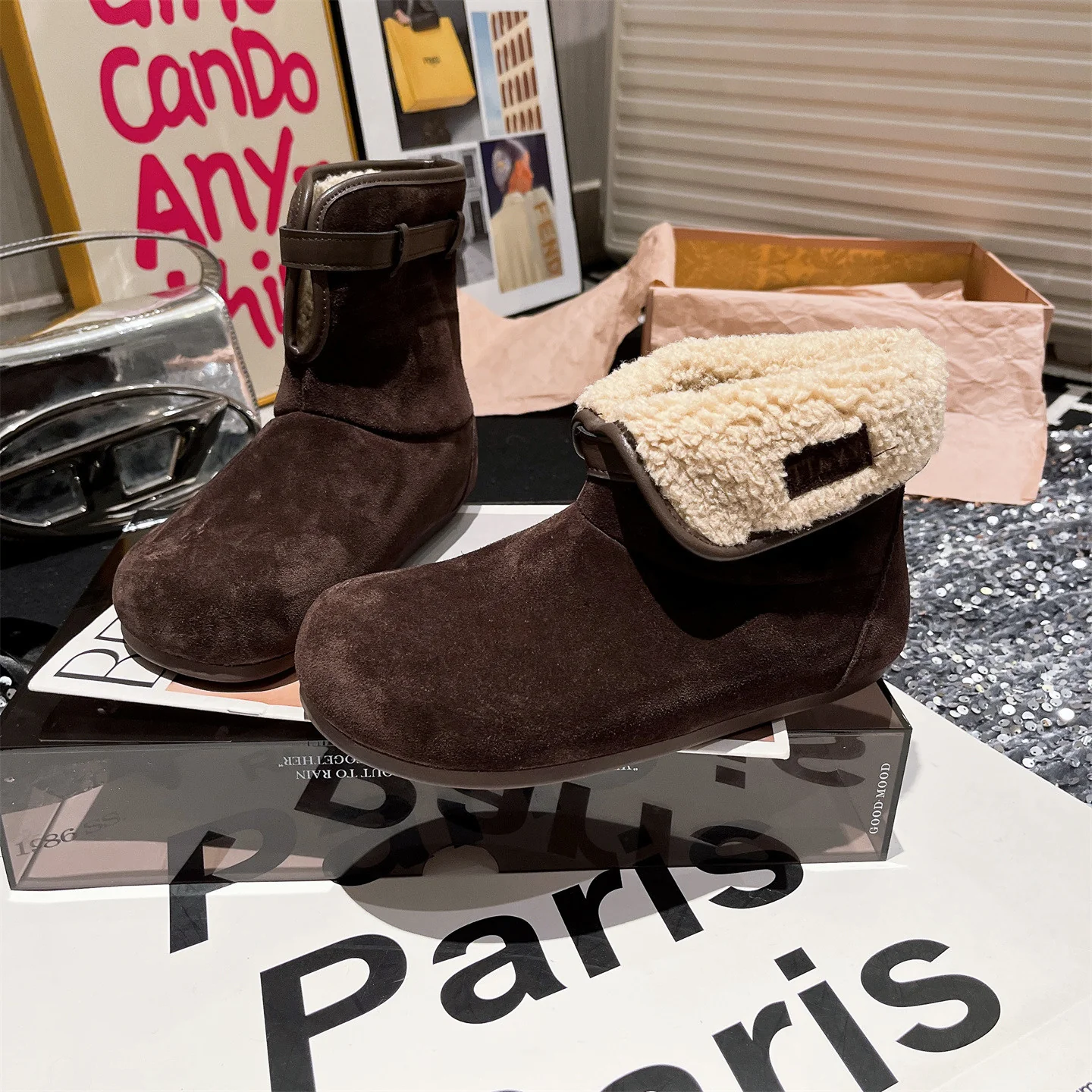 Damen Kuschelige Winterboots mit weichem Kunstfellkragen Heidi Mode - Image 6