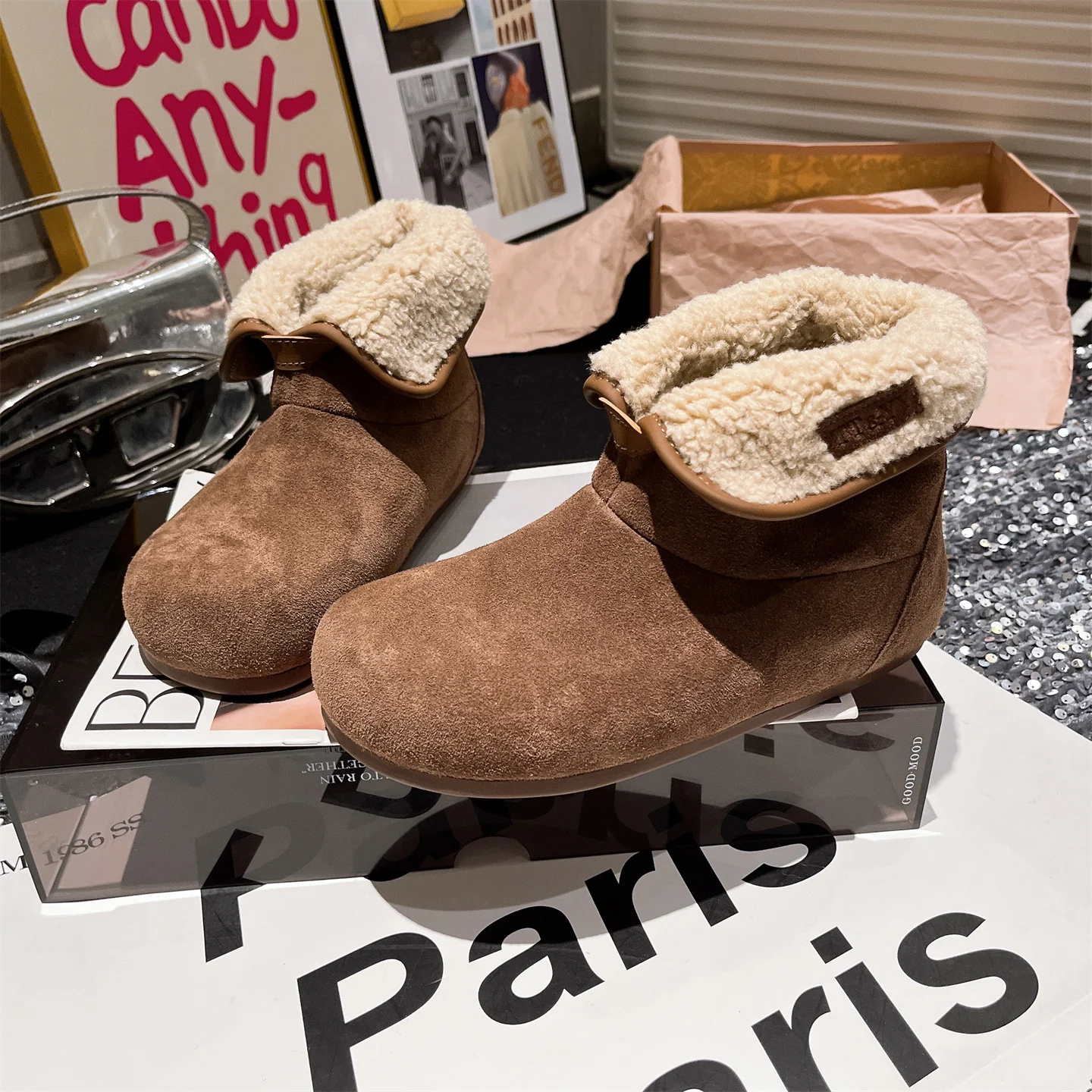 Damen Kuschelige Winterboots mit weichem Kunstfellkragen Heidi Mode - Image 8