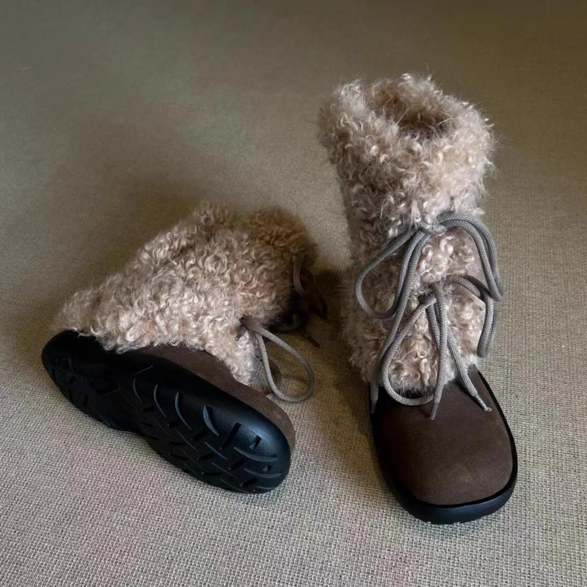 Damen Kuschelige Winterboots mit weichem Kunstfellkragen und rutschfester Sohle Heidi Mode - Image 4