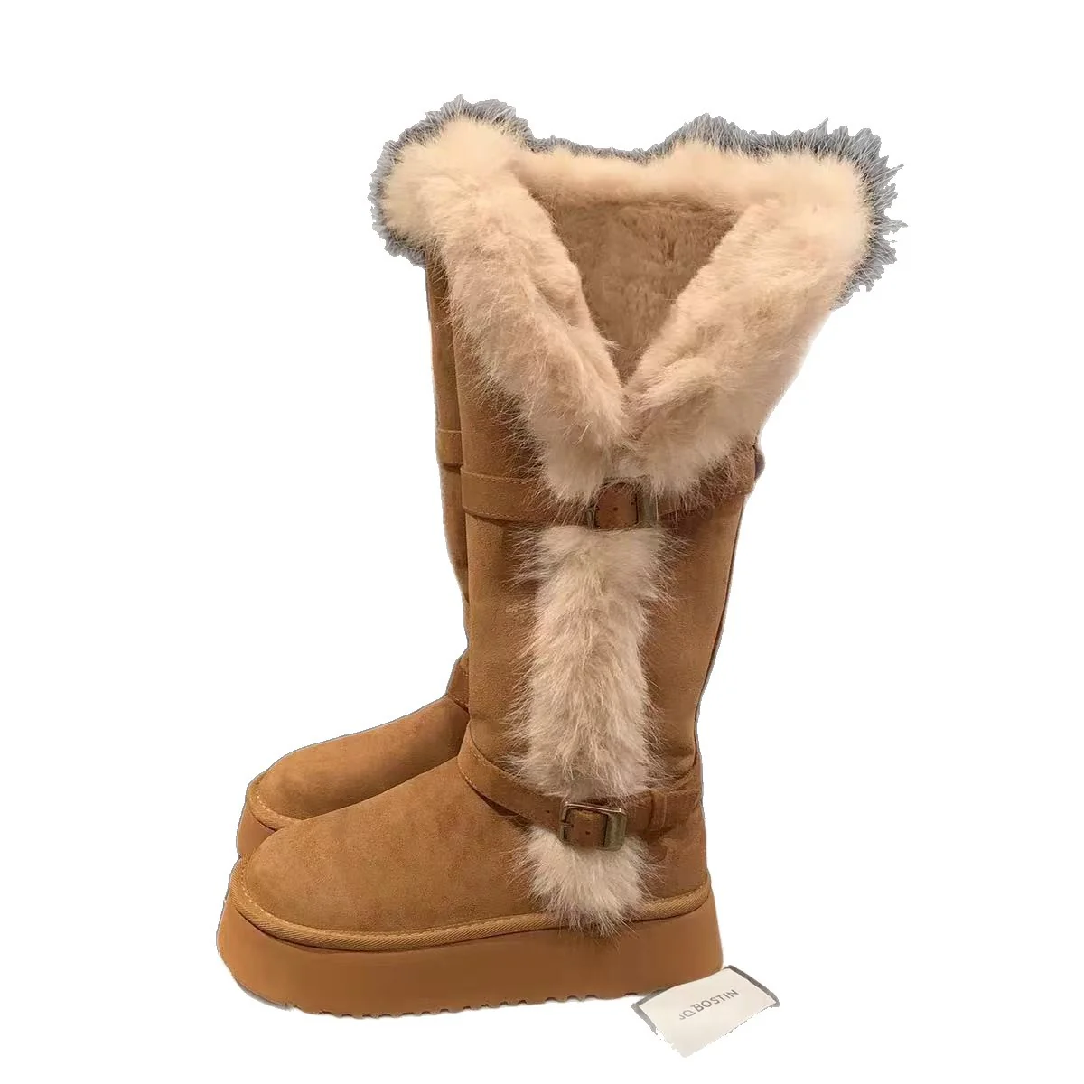 Damen Kuschelige Winterstiefel mit dekorativem Kunstfellabschluss Heidi Mode - Image 5