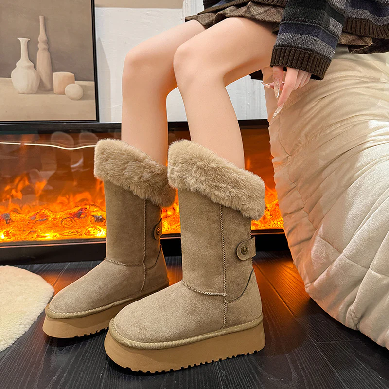 Damen kuschelige Winterstiefel mit luxuriösem Kunstpelzkragen Heidi Mode - Image 4