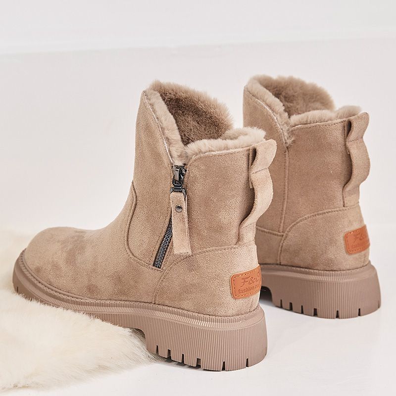 Damen kuschelige Winterstiefel mit modischem Kunstfellkragen und rutschfester Sohle Heidi Mode - Image 3
