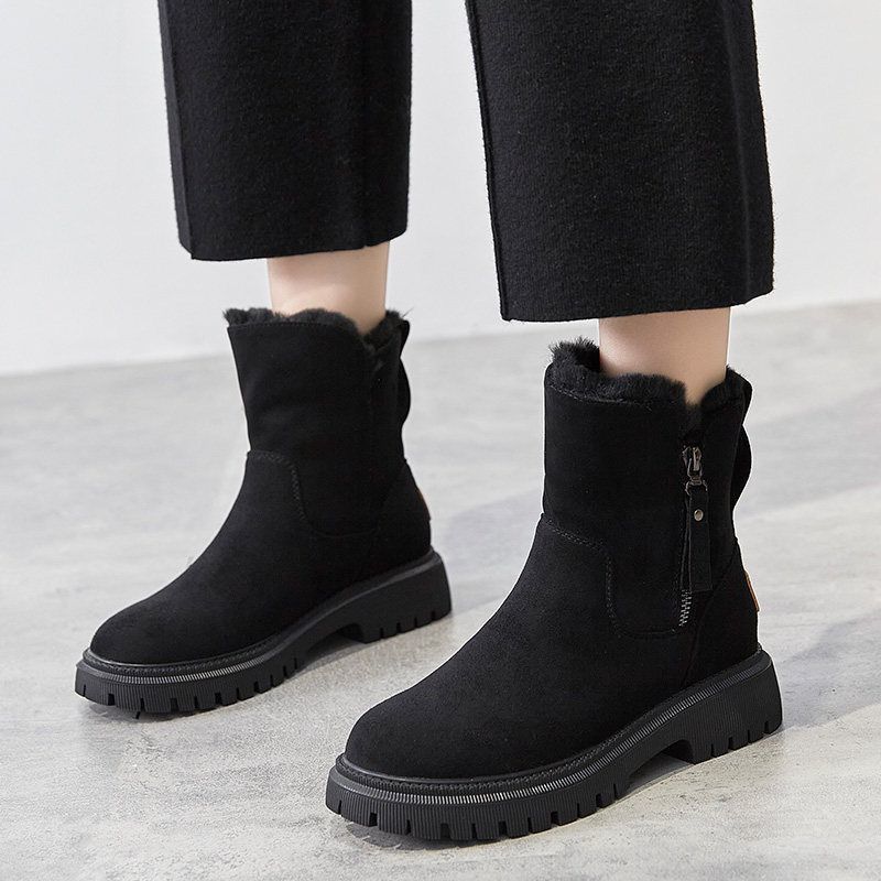 Damen kuschelige Winterstiefel mit modischem Kunstfellkragen und rutschfester Sohle Heidi Mode - Image 6