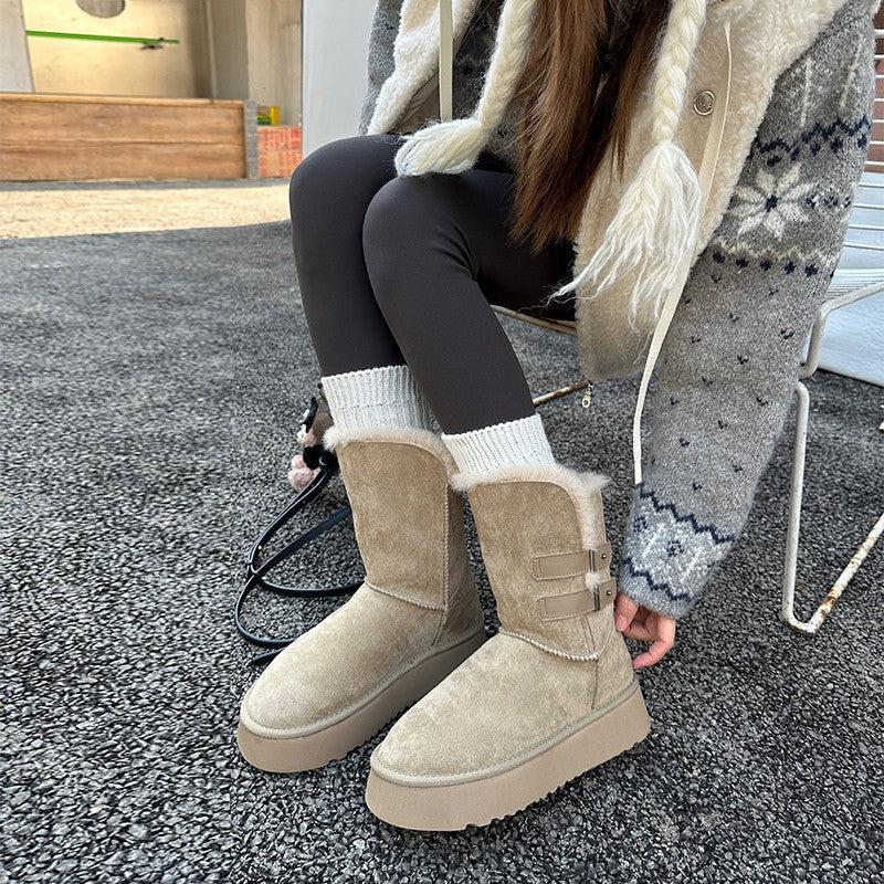 Damen kuschelige Winterstiefel mit verstellbarem Riemen und Soft-Futter Heidi Mode - Image 2