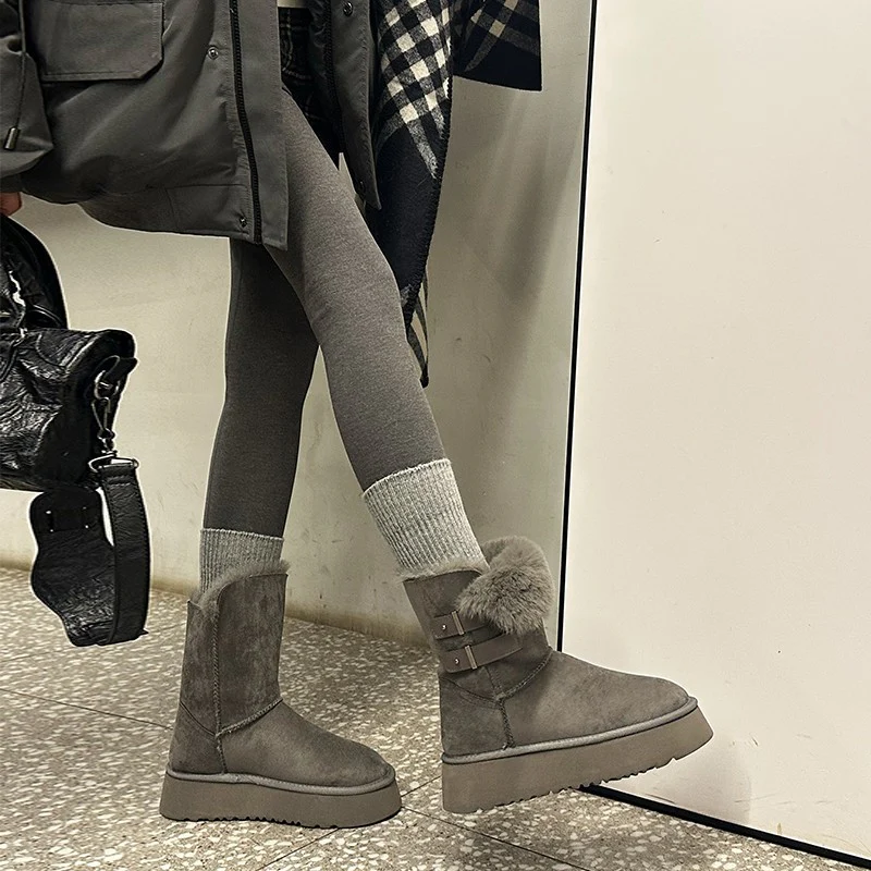 Damen kuschelige Winterstiefel mit verstellbarem Riemen und Soft-Futter Heidi Mode - Image 6