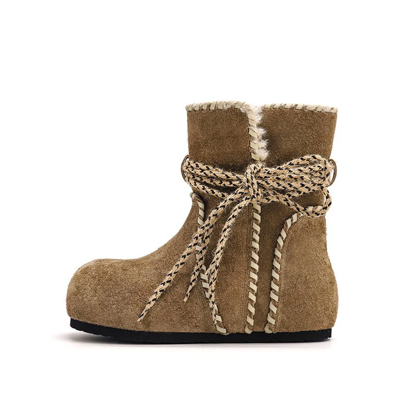 Damen Kuschelige Winterstiefel mit weichem Futter und modischer Schnürung Heidi Mode - Image 5