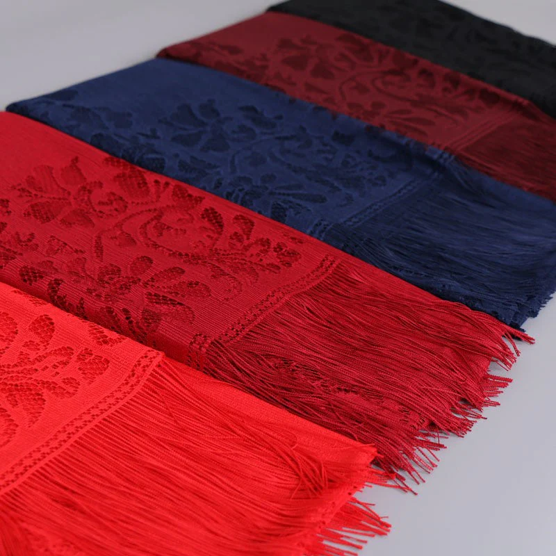 Damen Langer Spitzen-Schal mit Fransten Abschlüssen Heidi-Mode - Image 2