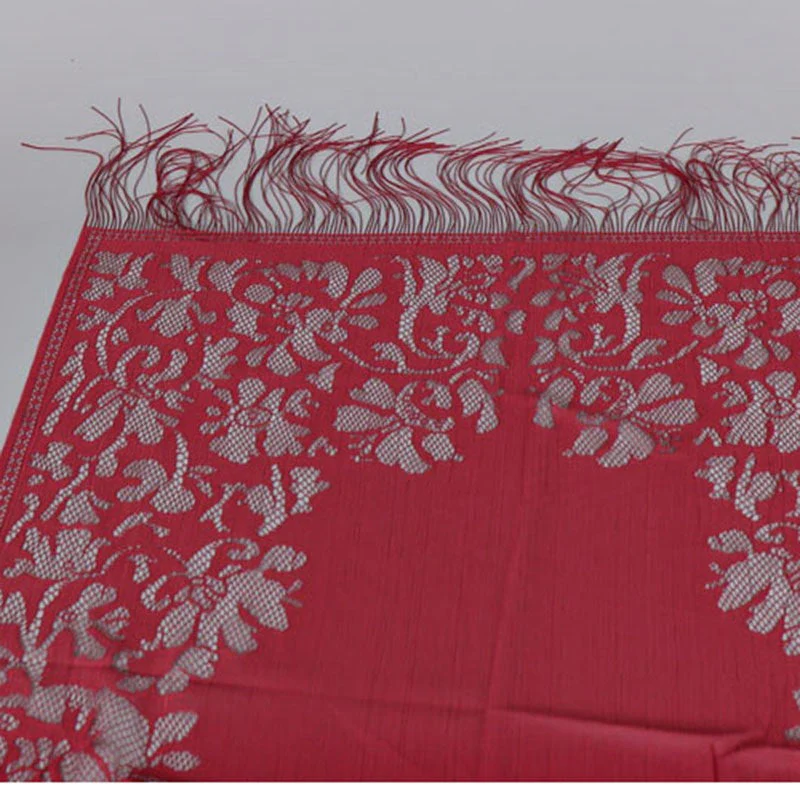 Damen Langer Spitzen-Schal mit Fransten Abschlüssen Heidi-Mode - Image 3