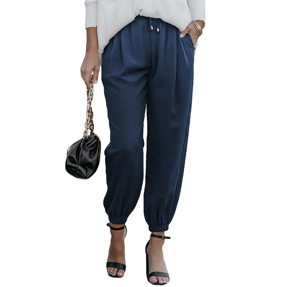Damen Lässige Freizeithose mit Elastischem Bund und Praktischen Taschen Heidi-Mode - Image 12