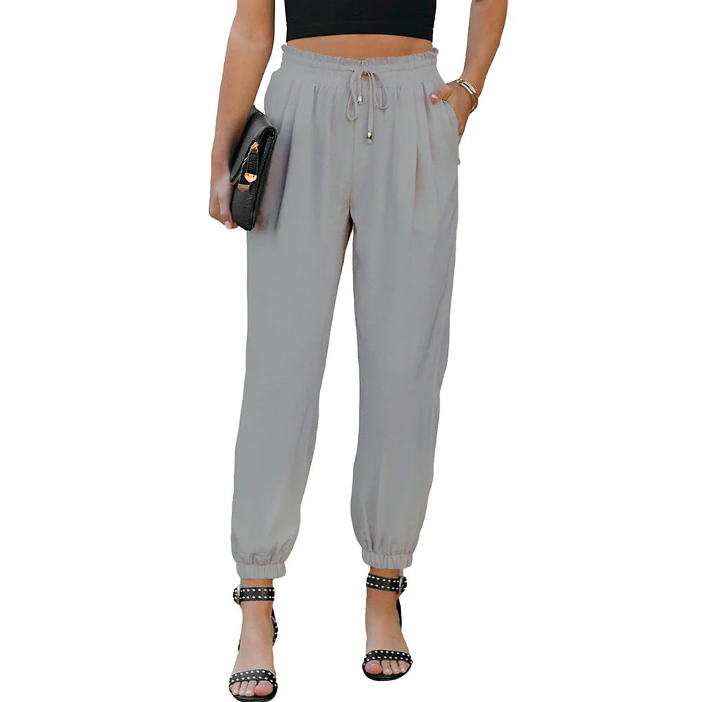 Damen Lässige Freizeithose mit Elastischem Bund und Praktischen Taschen Heidi-Mode - Image 2