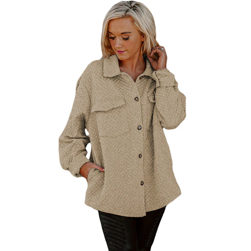 Damen Lässige Jacke mit Strukturiertem Design und Praktischen Taschen Heidi-Mode - Image 10