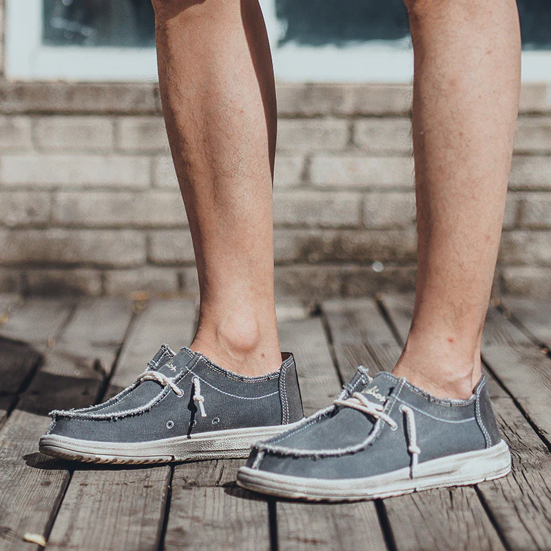 Damen lässige Segelschuhe aus strapazierfähigem Denim-Material Heidi Mode - Image 3