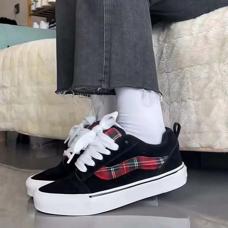 Damen lässige Sneaker mit kariertem Design und bequemer Sohle Heidi Mode