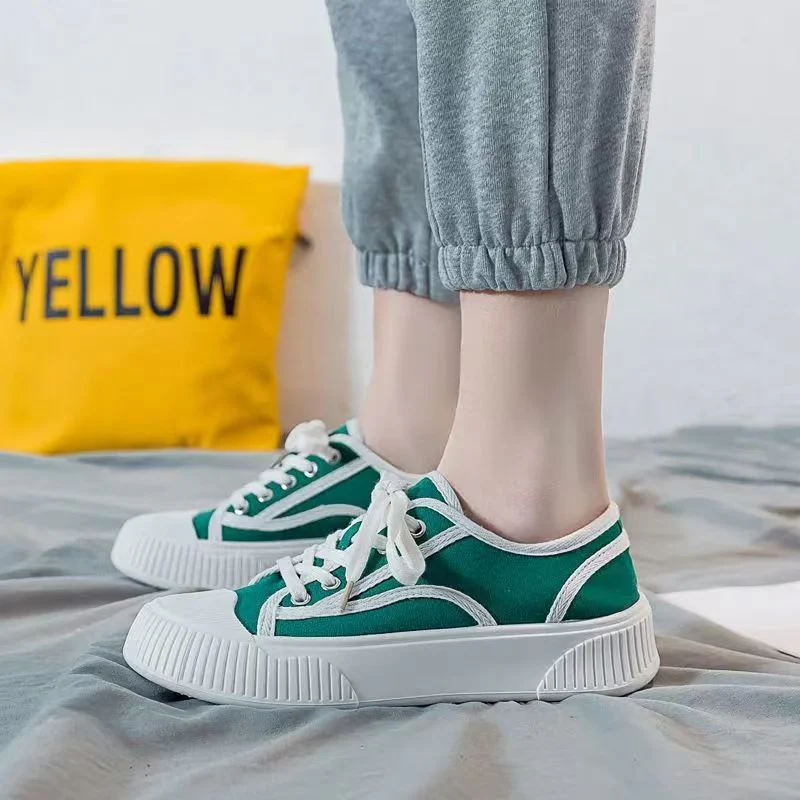 Damen lässige Stoff-Sneaker mit kontrastierendem Design Heidi Mode - Image 3