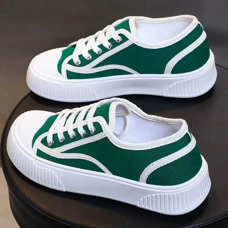 Damen lässige Stoff-Sneaker mit kontrastierendem Design Heidi Mode - Image 7