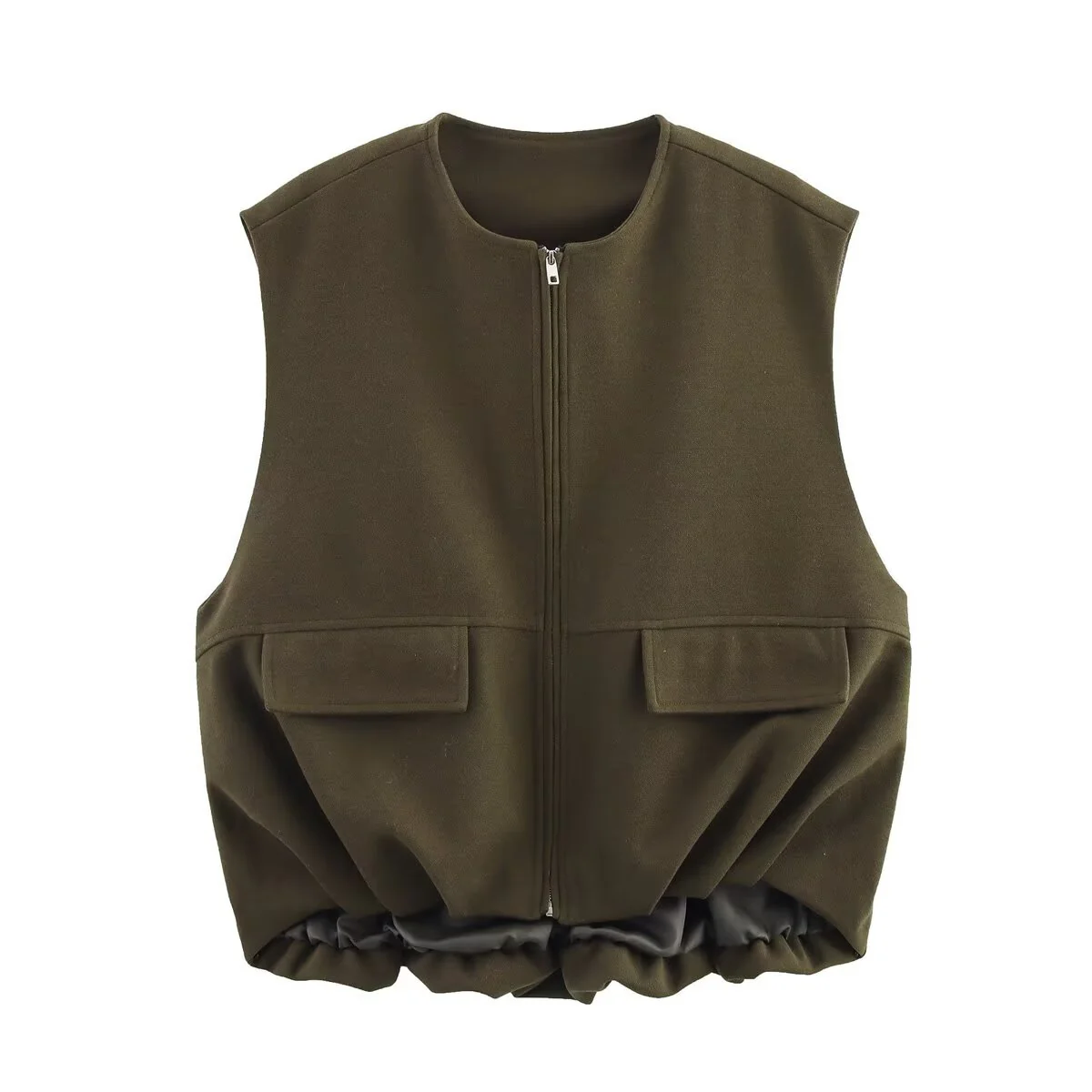 Damen lässige Weste mit verdecktem Reißverschluss und praktischen Taschen Heidi-Mode - Image 6