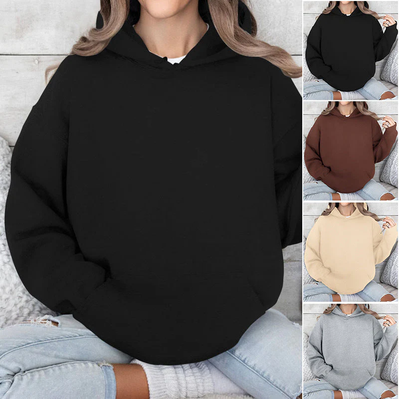Damen Lässiger Hoodie mit Kängurutasche und Gemütlichem Schnitt Heidi-Mode
