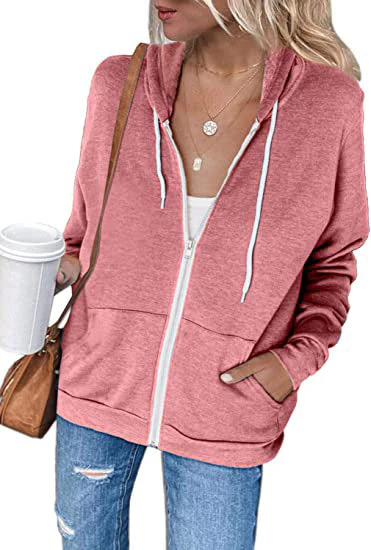 Damen Lässiger Kapuzenpullover mit Durchgehendem Reißverschluss und Praktischen Taschen Heidi-Mode - Image 6