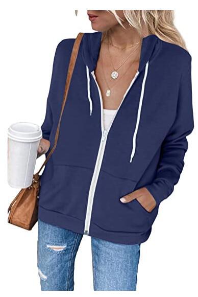 Damen Lässiger Kapuzenpullover mit Durchgehendem Reißverschluss und Praktischen Taschen Heidi-Mode - Image 7