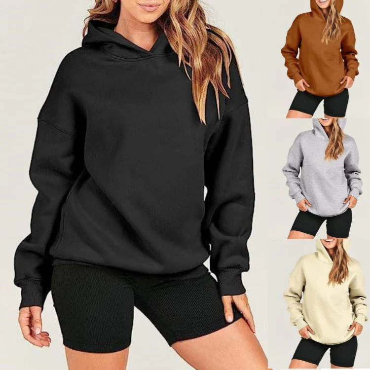 Damen Lässiger Kapuzenpullover mit Extragroßem Schnitt und Weichem Fleece-Material Heidi-Mode - Image 6