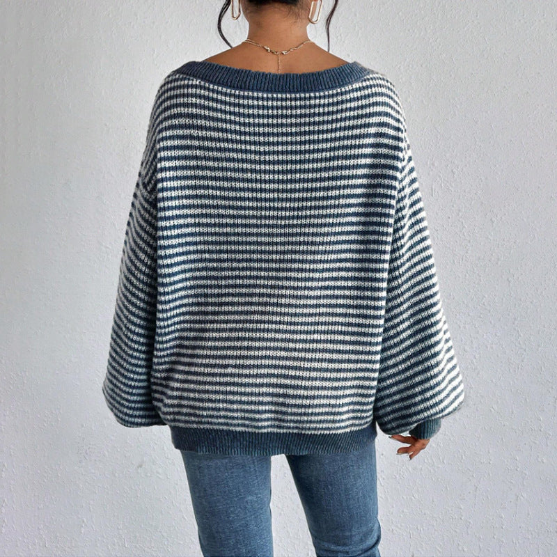 Damen lässiger Oversized-Pullover mit asymmetrischem Schnitt und modernem Gewebe Heidi-Mode - Image 5