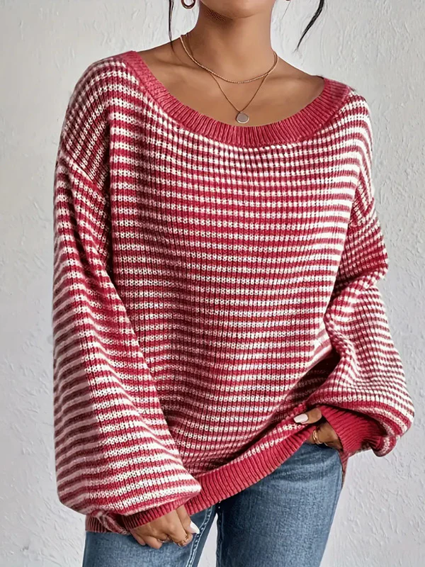 Damen lässiger Oversized-Pullover mit asymmetrischem Schnitt und modernem Gewebe Heidi-Mode - Image 9