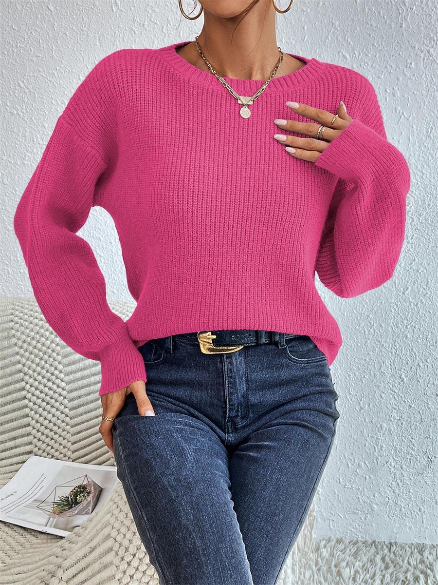 Damen Lässiger Strickpullover mit Lockerer Passform und Eleganten Rippdetails Heidi-Mode - Image 10