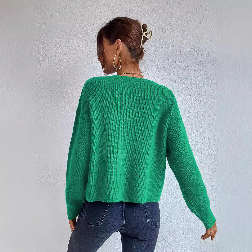 Damen Lässiger Strickpullover mit Lockerer Passform und Eleganten Rippdetails Heidi-Mode - Image 4