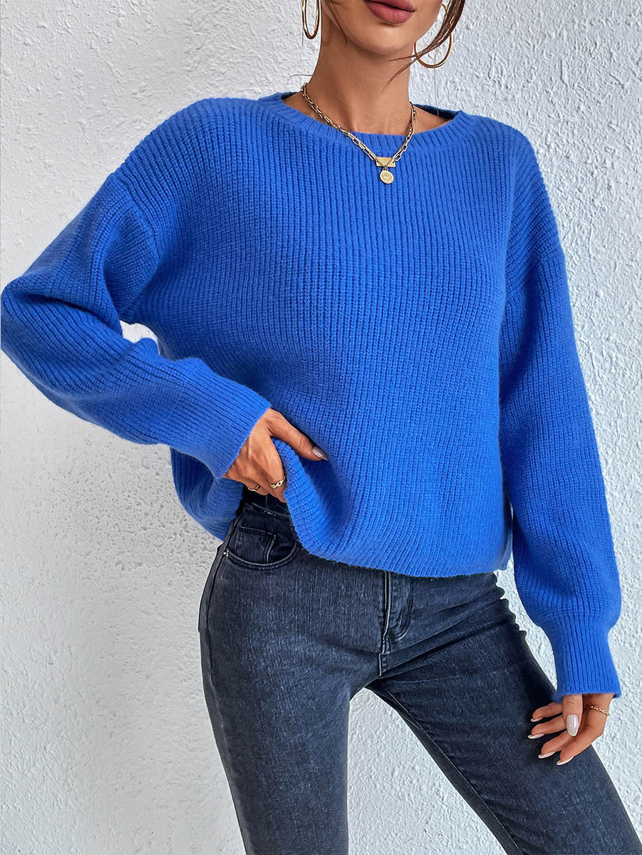 Damen Lässiger Strickpullover mit Lockerer Passform und Eleganten Rippdetails Heidi-Mode - Image 7