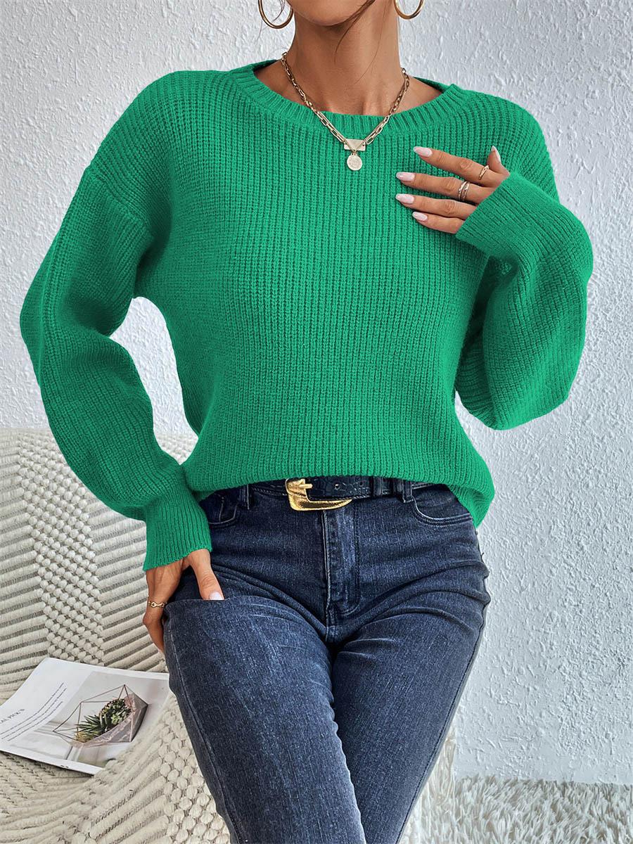 Damen Lässiger Strickpullover mit Lockerer Passform und Eleganten Rippdetails Heidi-Mode - Image 9