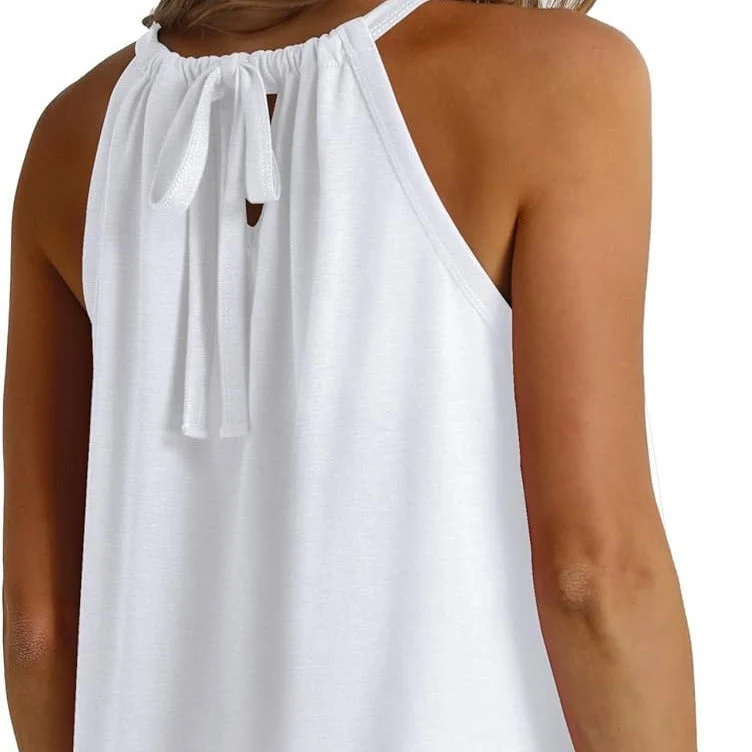 Damen Lässiges Haltertop mit Verstellbaren Trägern und Fließendem Schnitt Heidi-Mode - Image 4