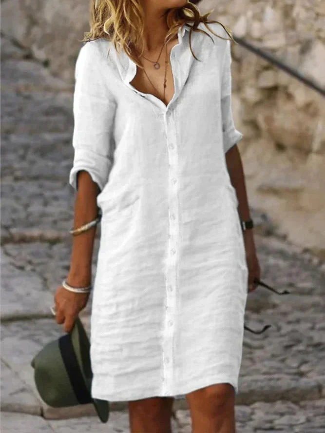 Damen Lässiges Hemdkleid mit Schicken Details Heidi-Mode - Image 2