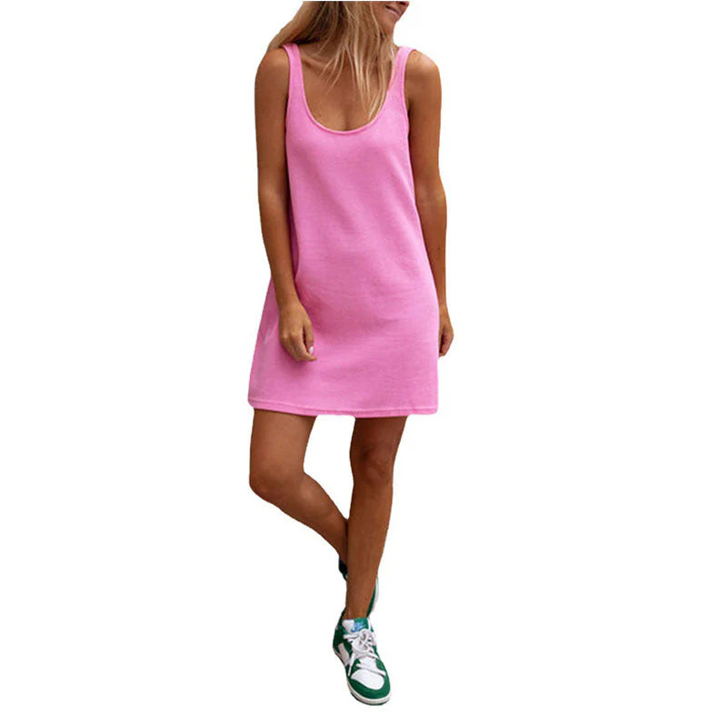 Damen Lässiges Kleid Im Raffinierten Rippschnitt mit Tiefem Ausschnitt und Schlichtem Design Heidi-Mode - Image 12