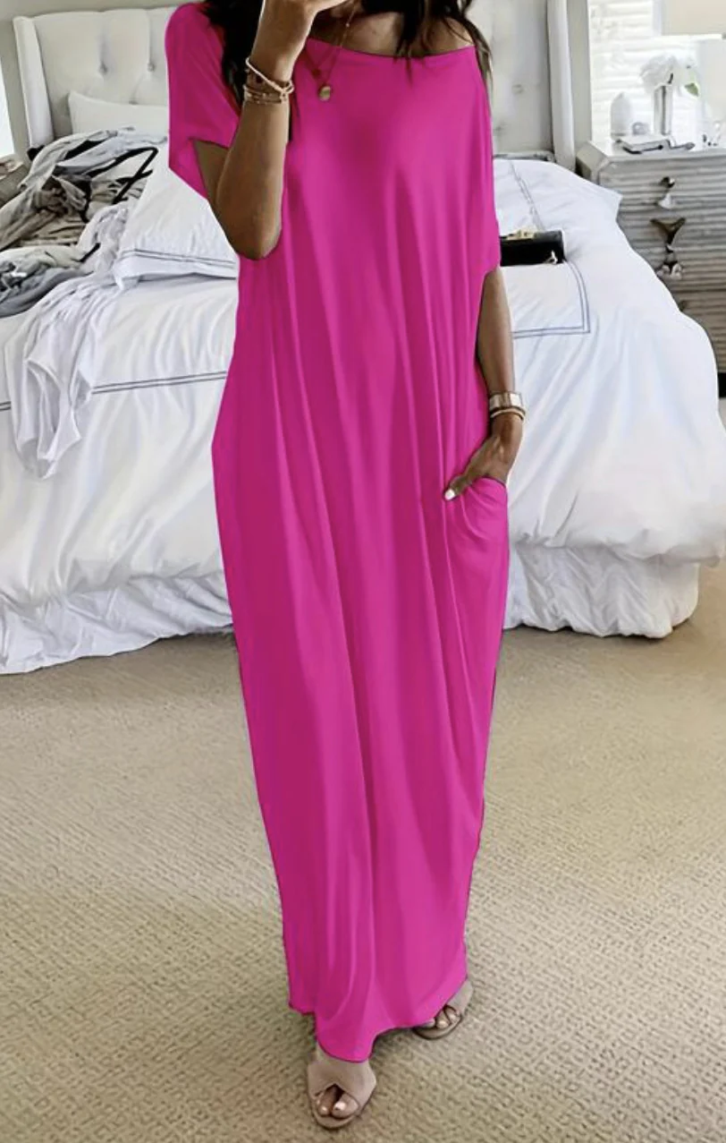 Damen lässiges Maxi-Überkleid mit weitem Schnitt und praktischen Taschen Heidi-Mode - Image 8