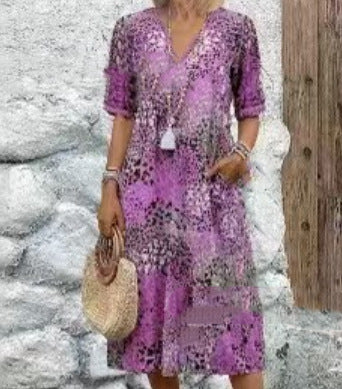 Damen lässiges Midikleid mit seitlichen Taschen Heidi-Mode - Image 9