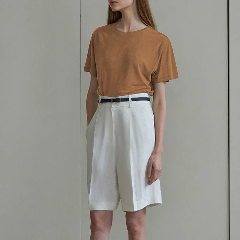 Damen Lässiges Oversize T-Shirt Aus Atmungsaktiver Baumwollmischung mit Strukturierter Oberfläche Heidi-Mode - Image 2