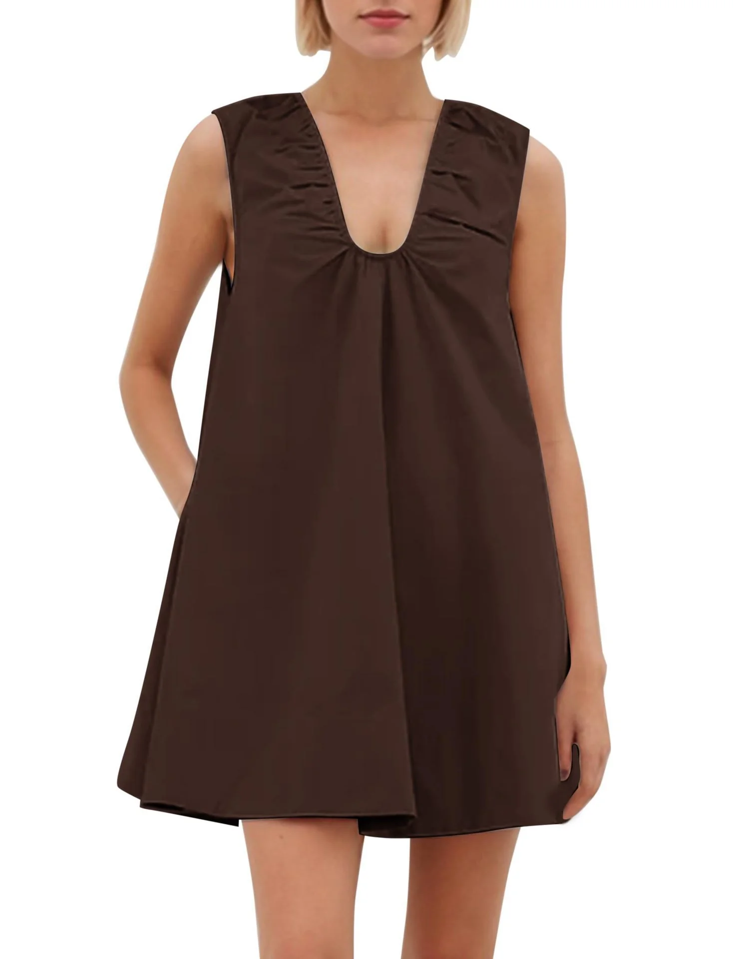 Damen Lässiges Sommerkleid mit Rüschen-Ausschnitt Heidi-Mode - Image 3