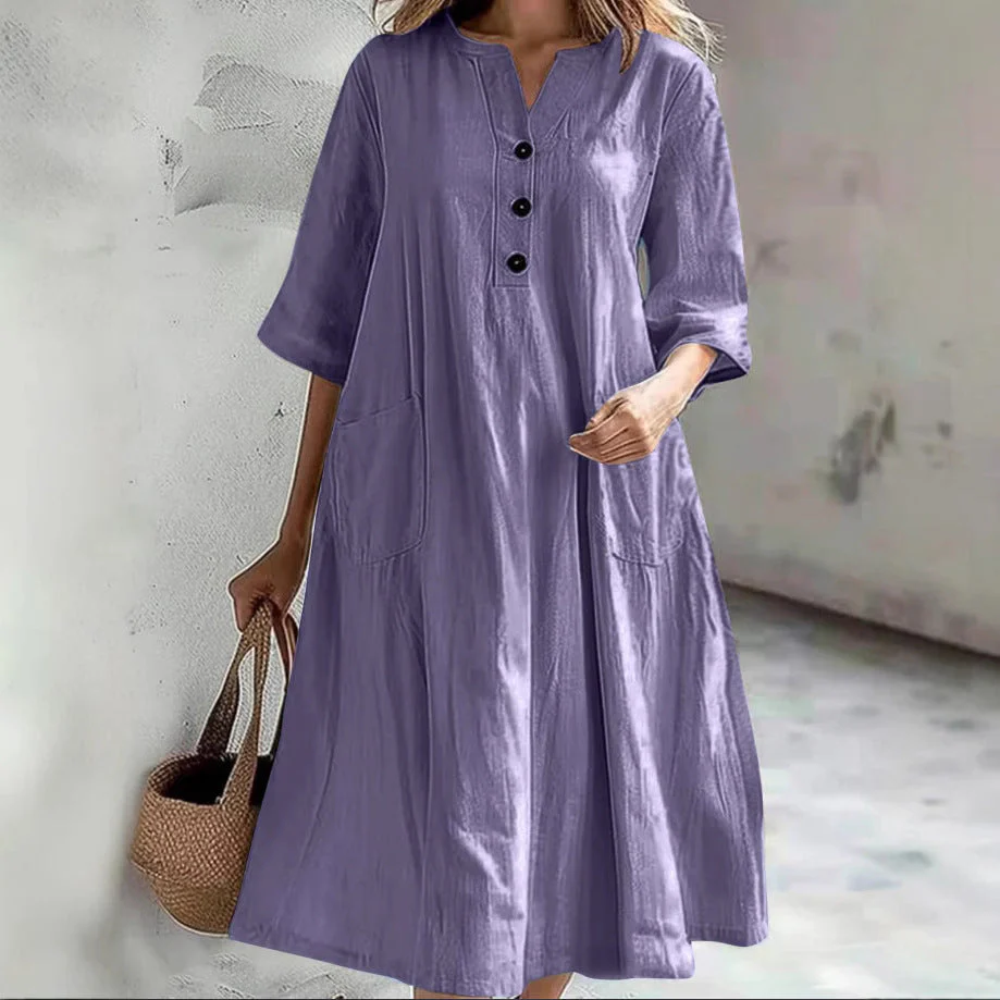 Damen Lässiges Strandkleid mit Praktischen Taschen Heidi-Mode - Image 3