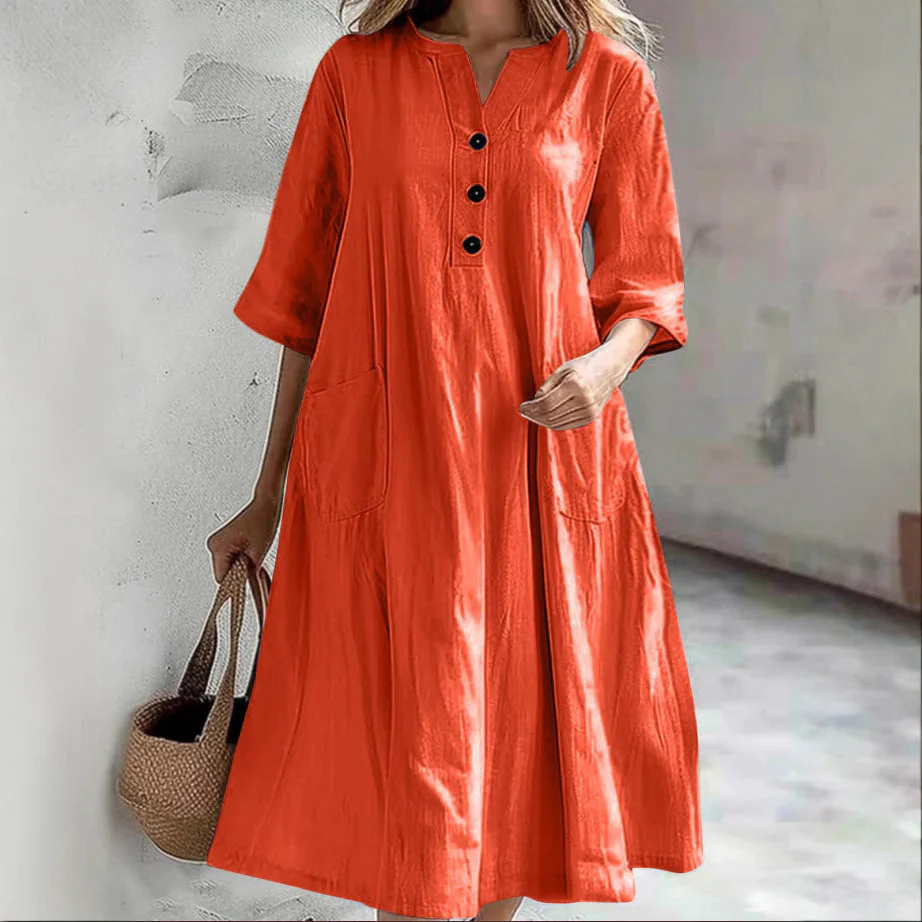 Damen Lässiges Strandkleid mit Praktischen Taschen Heidi-Mode - Image 4