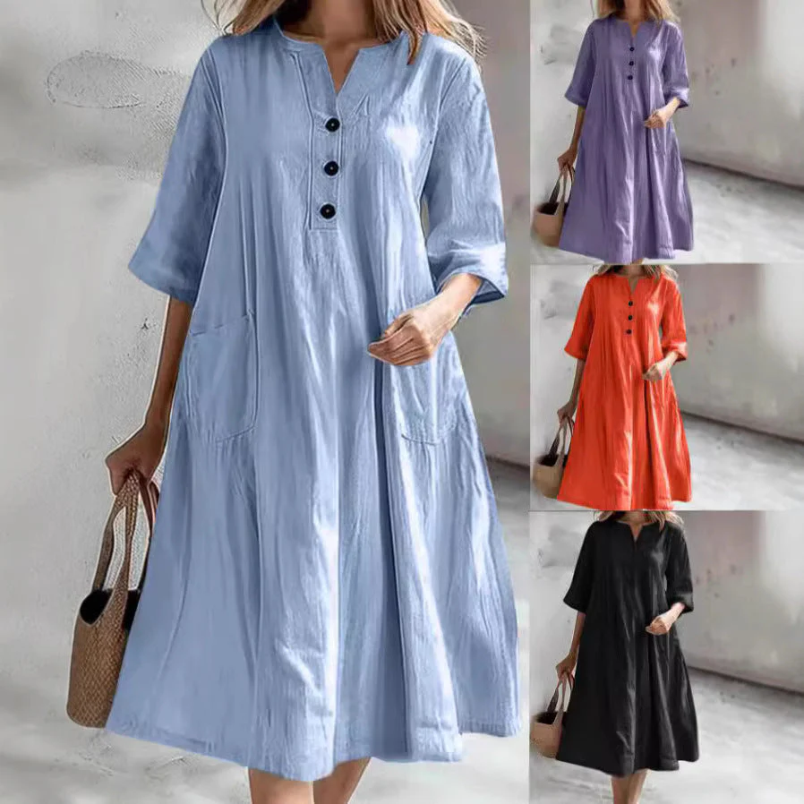 Damen Lässiges Strandkleid mit Praktischen Taschen Heidi-Mode - Image 5